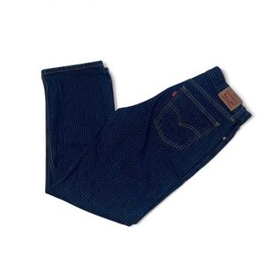Levi’s 514 Men’s Slim Straight Jeans. Dark Wash Pinstripe W28 L30